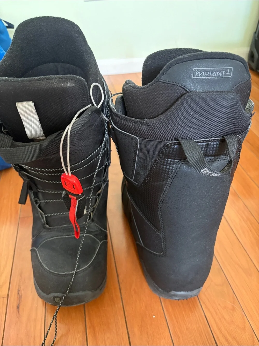 Lower Zone Moto Black Snowboard Boots size 11 Men US